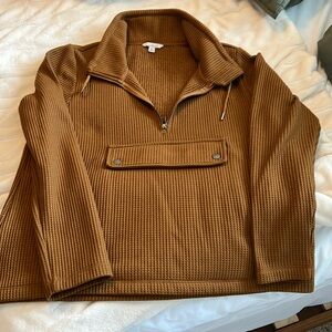 L.L. Bean Birchwood brushed anorak, XL, saddle